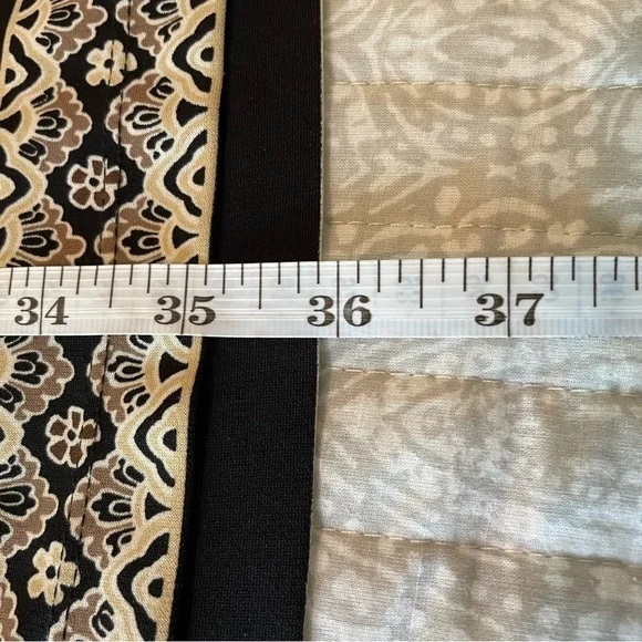 Studio I Black & Beige Sleeveless Paisley Print Studded Dress 8 - Picture 9 of 9